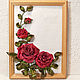  Red roses, ribbon embroidery, Pictures, St. Petersburg,  Фото №1