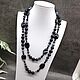 Long large beads natural black agate. Beads2. naturalkavni. Online shopping on My Livemaster.  Фото №2