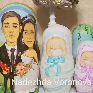 Свадебный салон ручной работы. Ярмарка Мастеров - ручная работа Подарки: Матрешки по фото. Handmade.