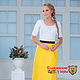 Double-sided polyester skirt with elastic red-yellow. Skirts. Slavyanskie uzory. Online shopping on My Livemaster.  Фото №2