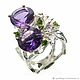 Silver ring with amethyst, Rings, Moscow,  Фото №1