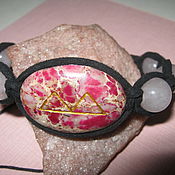 Украшения handmade. Livemaster - original item Bracelet BERKANA, engraving on stone, cord suede. Handmade.