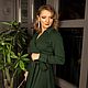 Трикотажное платье из джерси с запахом "Contessa Green Black”. Платья. Александра Майская. Интернет-магазин Ярмарка Мастеров.  Фото №2