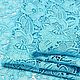 Кружево макраме голубое Италия. Ткани. Итальянские ткани. Интернет-магазин Ярмарка Мастеров.  Фото №2