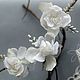 Bridal hairpin with white flowers. Hair Decoration. Deco-flowers (deco-flowers). Online shopping on My Livemaster.  Фото №2