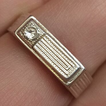 Винтаж ручной работы. Ярмарка Мастеров - ручная работа Винтаж: Львов. Серебряный перстень  с фианитом "Круиз". Handmade.