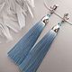 Earrings-brush 'Blue Angel'. Tassel earrings. nadinbant (Nadinbant). Online shopping on My Livemaster.  Фото №2