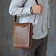 Мужская кожаная сумка планшет "Cordinal" (Caramel), Мужская сумка, Ярославль,  Фото №1