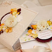 Свадебный комплект: открытка в коробочке