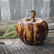 Для дома и интерьера handmade. Livemaster - original item Storage of jewelry:Ceramic box-jar pumpkin. Handmade.