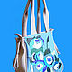 Кожаная сумка "Голубые розы", Classic Bag, Belgorod,  Фото №1