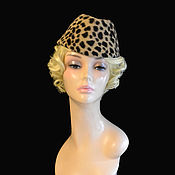 Аксессуары handmade. Livemaster - original item Velour hat Leopard cap. Handmade.