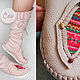 Кожаные бледно-розовые мокасины "PinkLook". Мокасины. HolyCowChic. Ярмарка Мастеров.  Фото №4