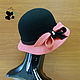 Order Elegant felt two-tone hat with wide brim. Mishan (mishan). Livemaster. . Hats1 Фото №3