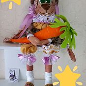 Текстильная кукла байкерша