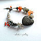Bracelet with pearls, hematite, lava, coral, carnelian, Bead bracelet, Moscow,  Фото №1