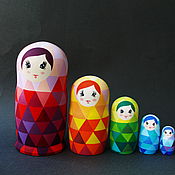 Куклы и игрушки handmade. Livemaster - original item Interior Matryoshka All Colors, educational toy. Handmade.
