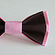 Бабочка галстук коричнево-розовая, хлопок. Галстуки. Tarytie. Интернет-магазин Ярмарка Мастеров.  Фото №2