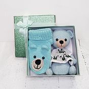 Работы для детей, handmade. Livemaster - original item Socks Baby Bears Toy Gift Set. Handmade.