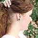 Серьги обманки "Микро"(п.-д..) (M16). Серьги классические. Ivan (tribalstyles). Интернет-магазин Ярмарка Мастеров.  Фото №2