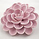 Pink Aster. Ceramic flowers Elena Zaichenko
