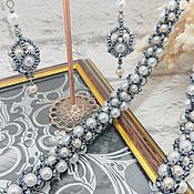 Украшения handmade. Livemaster - original item Jewelry sets: earrings and necklaces harness Elegance. Handmade.