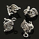 Бейл зажимной 11х6,5 мм  Rhodium Plated  Южная Корея, Фурнитура, Москва,  Фото №1