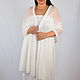 The stole is knitted from kidmocher White. Wraps. Lily Kryuchkova (kruchokk). My Livemaster. Фото №5
