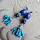 Earrings 'Shagane' (lapis, turquoise). Earrings. Pani Kratova (panikratova). My Livemaster. Фото №5