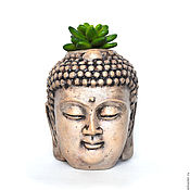 Мини-горшок для кактусов Сова из бетона, креативное кашпо для растений