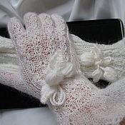 Капюшон шарф капор двухслойный белый женский меринос с кашемиром