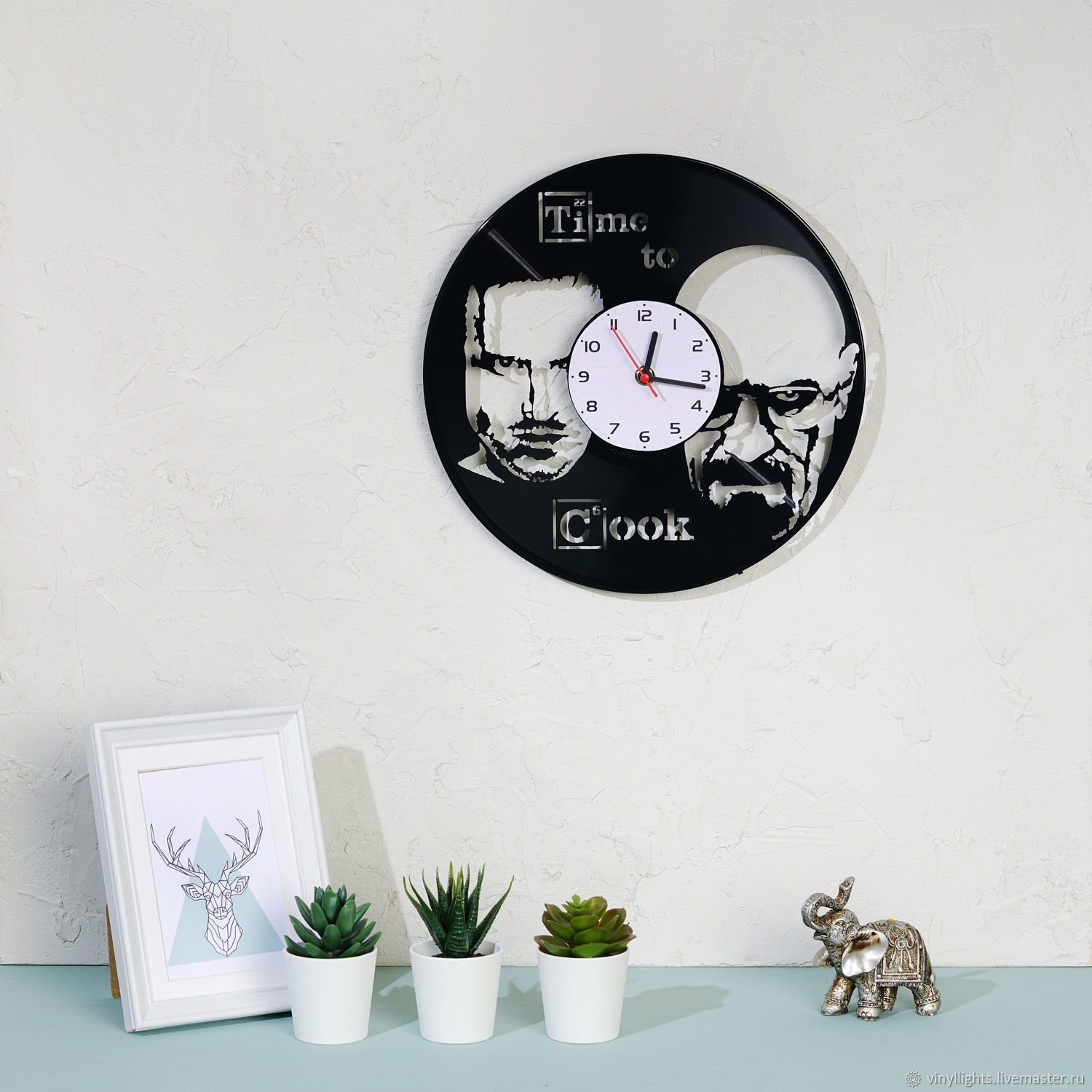 Music Note Piano Wall Clock With 7-Color LED Backlight - 12 Inch Vinyl Record Design, Quartz Movement