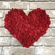 Heart made of stabilized moss 30*35 cm red. Kits for photo shoots. Антонина Литовкина - Озеленение (Планета Флористики). My Livemaster. Фото №5