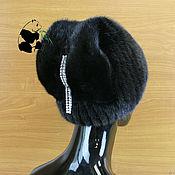 Аксессуары handmade. Livemaster - original item Fur hat women`s knitted lining made of mink fur . Art.CC-102. Handmade.