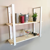 Для дома и интерьера handmade. Livemaster - original item Open two-tier wall shelf in the Scandinavian style. Handmade.