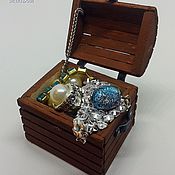 Куклы и игрушки handmade. Livemaster - original item Furniture for dolls - Pirate chest for miniature dollhouse. Handmade.