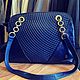 Винтаж:  Сумка из синей кожи Bally of Switzerland, Сумки винтажные, Калининград,  Фото №1