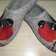 Felted slippers " Bullfinch " -2. Slippers. Warm & Cozy. Online shopping on My Livemaster.  Фото №2