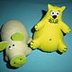 A fat cat and a pig Made of fleece. Stuffed Toys. Kрамелена - Подарки любимым. Online shopping on My Livemaster.  Фото №2
