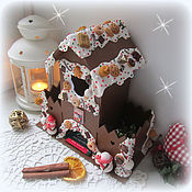 Куклы и игрушки handmade. Livemaster - original item Tea house with box for sweets "Christmas". Handmade.