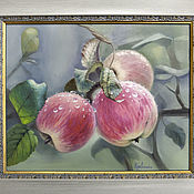 Картины и панно handmade. Livemaster - original item Oil painting "Apples" in the frame.. Handmade.