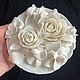 Фарфор-бисквит «Bouquet» тарелочка-панно, авторский декор. Скульптуры. Левченкова Татьяна. Интернет-магазин Ярмарка Мастеров.  Фото №2