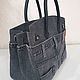 Джинсовая сумка в стиле Birkin 35. Классическая сумка. Magic denim in art. Ярмарка Мастеров.  Фото №7