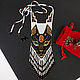 Boho Necklace made of beads Goddess Bastet Cat Protective Amulet Ankh. Gerdan. StylishThings4U. My Livemaster. Фото №4