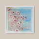 Картина на шелке цветущая вишня сакура, Картины, Находка,  Фото №1