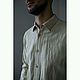 Рубашка мужская их вареной крапивы Рами Ramie Raftsman Shirt. Рубашки мужские. VÄN Studio. Ярмарка Мастеров.  Фото №5