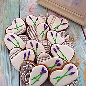 Сувениры и подарки handmade. Livemaster - original item Gingerbread wedding hearts with embroidery. Handmade.