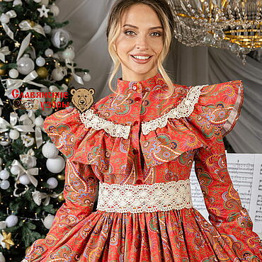 Одежда ручной работы. Ярмарка Мастеров - ручная работа Платье Русская душа. Handmade.