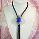 Bolo tie 'Western Bolo' with natural (Lapis Lazuli). Ties. Neformal-World. My Livemaster. Фото №5