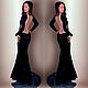 Long velvet dress with open back 'Burlesque', Dresses, Moscow,  Фото №1